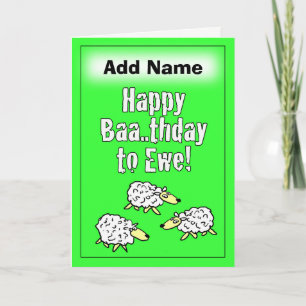 Happy Birthday Card - Personalise Front & Inside