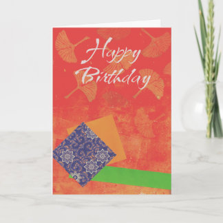 Happy Birthday Card Red Collage