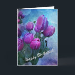 Happy Birthday Card say it with tulips<br><div class="desc">Happy Birthday Card say it with tulips and water lillies.</div>