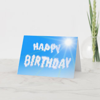 Happy Birthday Card: Sun and blue, blue Sky Card