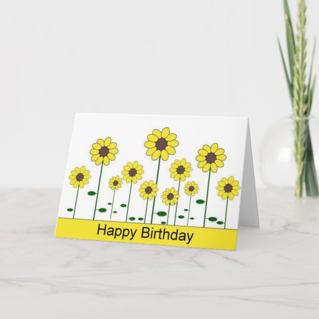 Happy Birthday Card (sunflower) (Front)