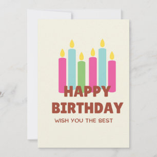 Happy Birthday card with candles