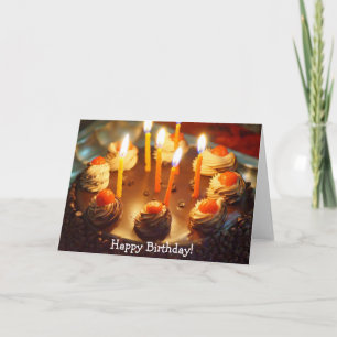 Happy Birthday Card with Chocolate Cake