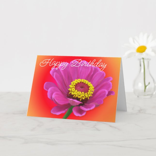 Happy Birthday card with verse inside by Jo Images (Small Plant)