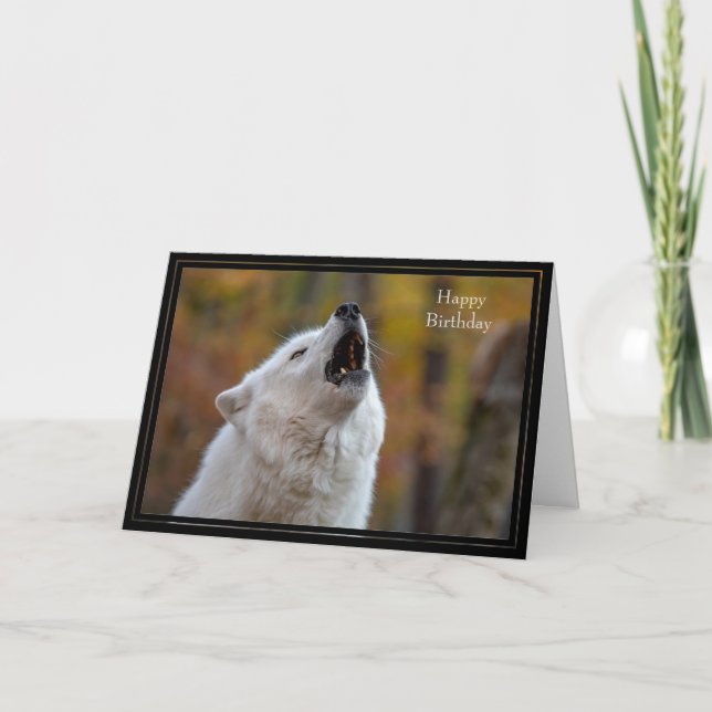 Happy Birthday Card Wolf (Front)