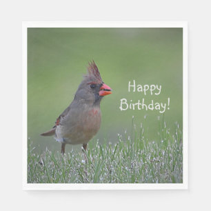 Happy Birthday Cardinal Napkin