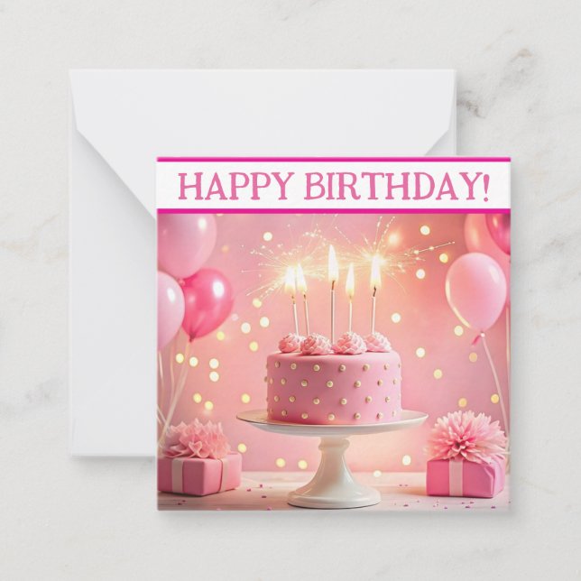 Happy birthday cards, cute, stock up! note card (Front)