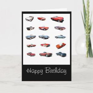 Happy Birthday cars card