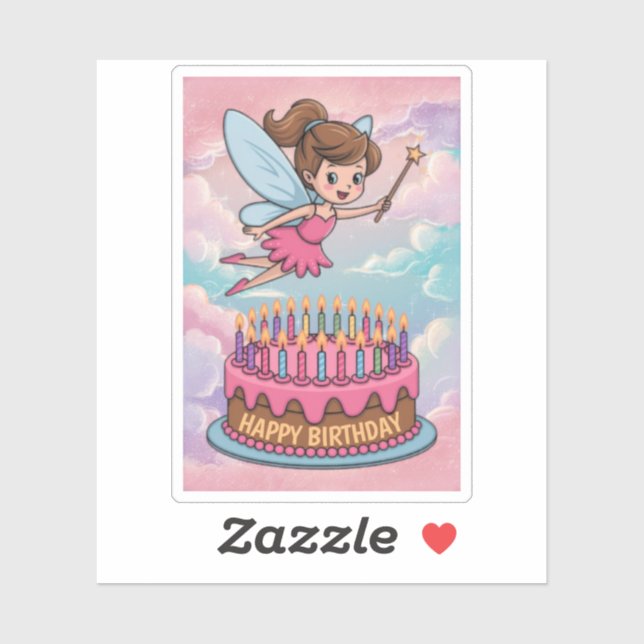 Happy Birthday Cartoon Fairy (Sheet)