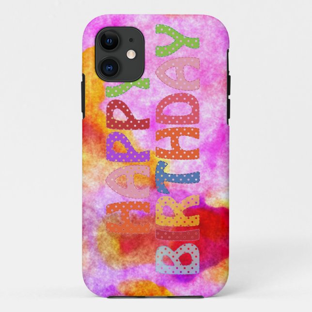 Happy Birthday Case-Mate iPhone Case (Back)