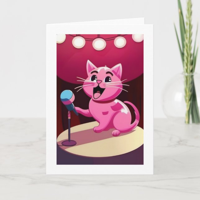 Happy Birthday Cat Card (Front)