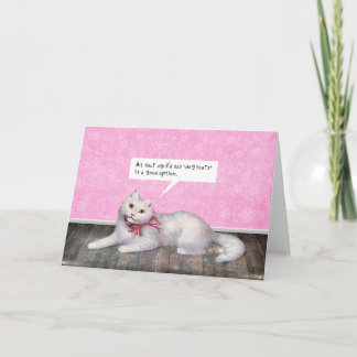 Happy Birthday Cat (Dog Years Option) Card