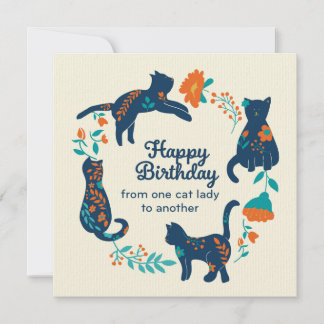 Happy Birthday Cat Lady Card