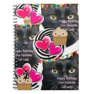 Happy Birthday Cat Lady Notebook