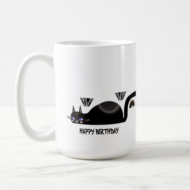 HAPPY BIRTHDAY CAT MUG (Left)