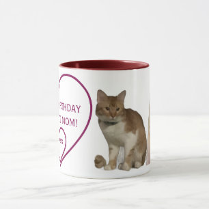 Happy Birthday Cat Mum Photos and  Heart Mug
