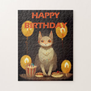 Happy Birthday! - cat party Jigsaw Puzzle