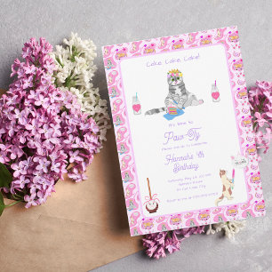 Happy Birthday Cats Have A Party   Invitation