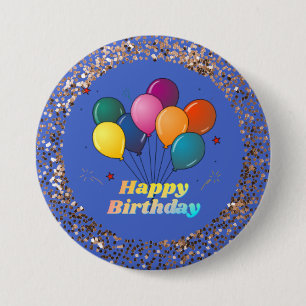 Happy Birthday Celebration 7.5 Cm Round Badge