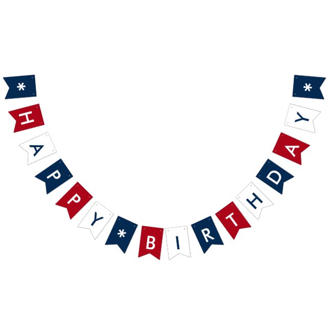 Happy Birthday Celebration any Colour any Text Bunting (All)