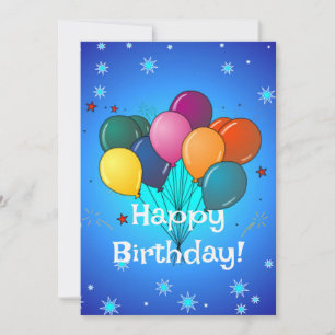 Happy Birthday Celebration Balloons Card