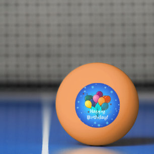 Happy Birthday celebration balloons, Ping Pong Ball