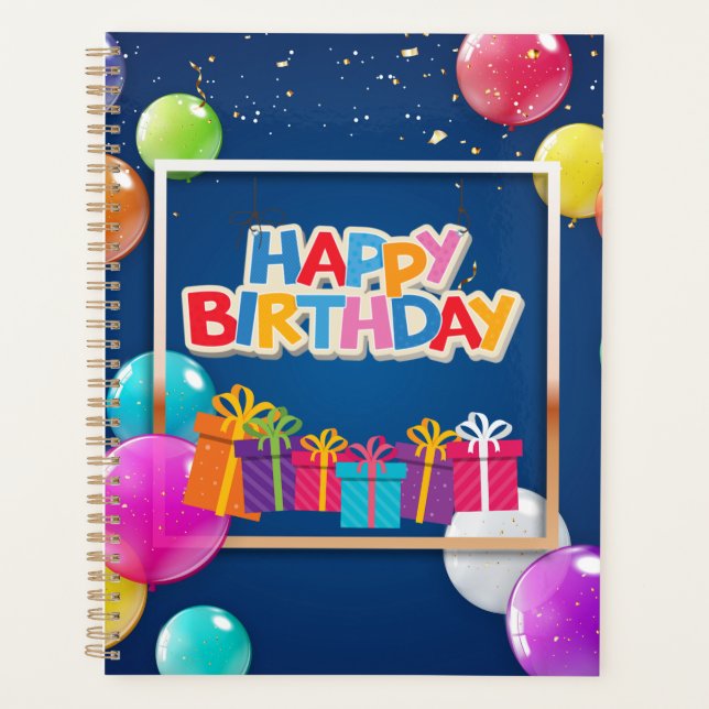 Happy Birthday Celebration Calendar Planner (Front)
