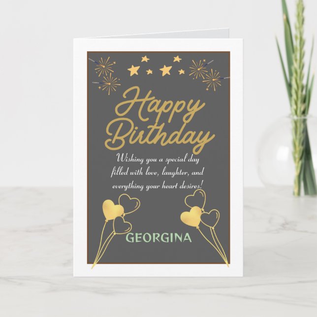 Happy Birthday Celebration Card (Front)