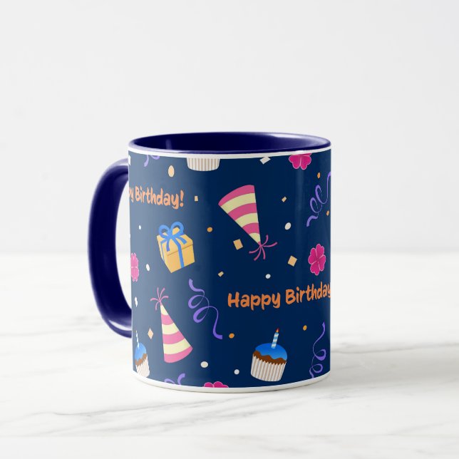 Happy Birthday celebration design Mug (Front Left)