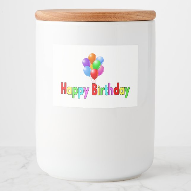 Happy Birthday Celebration Party  Food Label (Front)