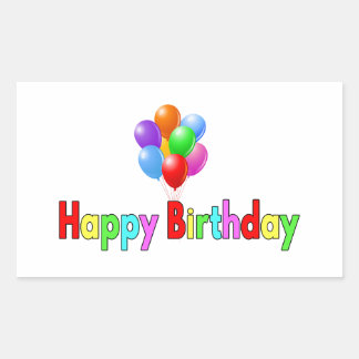 Happy Birthday Celebration Party  Rectangular Sticker