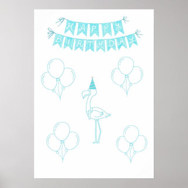Happy Birthday Celebration Poster (Front)