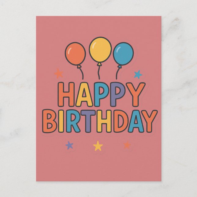 Happy Birthday Celebration Sticker Postcard (Front)