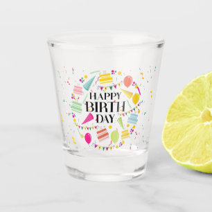 Happy Birthday Celebrations Shot Glass