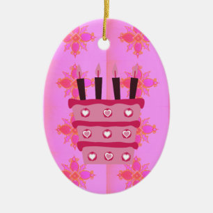 Happy Birthday Ceramic Tree Decoration