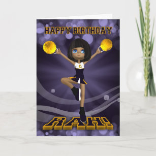Happy Birthday Cheerleader Greeting Card