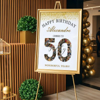Happy Birthday Cheers To 50 Years Photo Collage