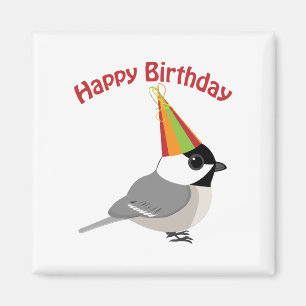 Happy Birthday Chickadee Magnet