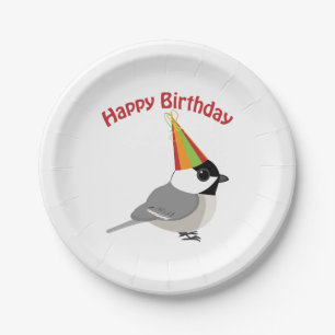 Happy Birthday Chickadee Paper Plate