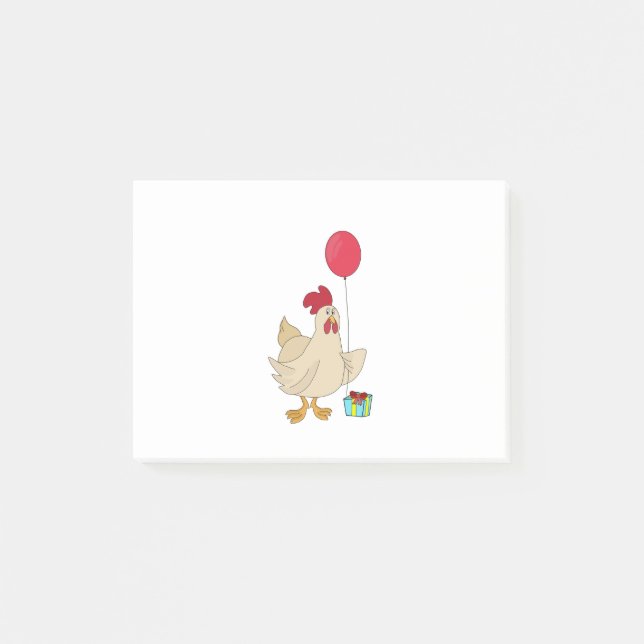 Happy Birthday Chicken Post-it Notes (Front)