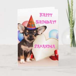 Happy Birthday Chihuahua greeting card