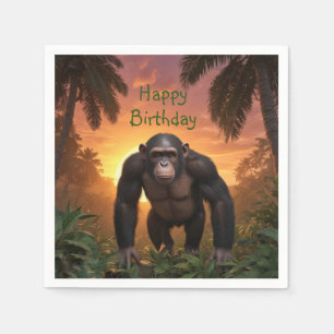 Happy Birthday Chimp Napkin