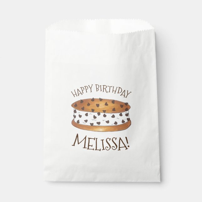 Happy Birthday Chipwich Ice Cream Sandwich Favour Bag (Front)