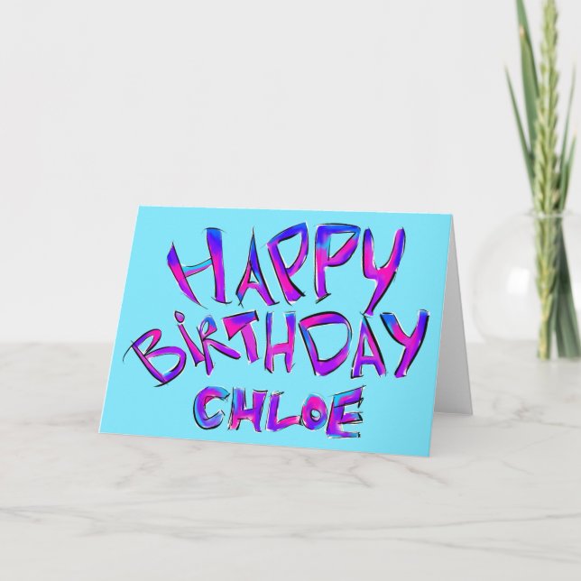 Happy birthday - Chloe Card (Front)