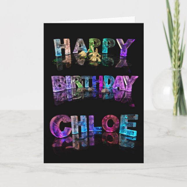 Happy Birthday Chloe Card (Front)