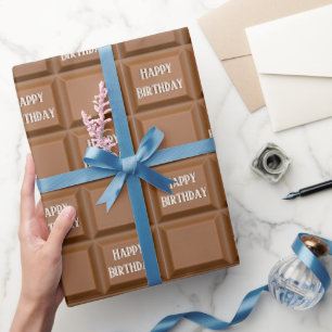 Happy Birthday Chocolate Candy Bar  Wrapping Paper