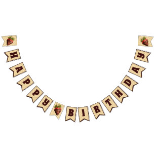 Happy birthday chocolate covered strawberries bunting 