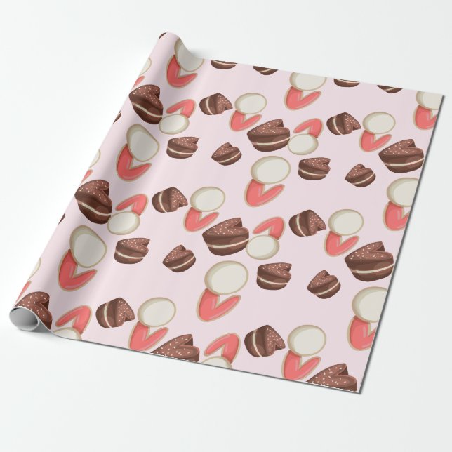 Happy Birthday Chocolates & Sweets Wrapping Paper (Unrolled)