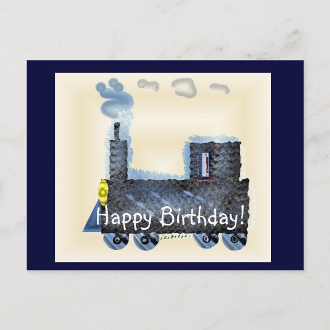 Happy Birthday Choo Choo Postcard (Front)