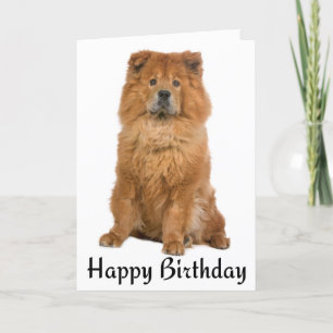 Happy Birthday Chow Chow Puppy Dog Card